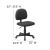 Flash Furniture BT-660-BK-GG Black Fabric Mid Back Ergonomic Task Chair addl-1