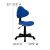 Flash Furniture BT-699-BLUE-GG Blue Fabric Ergonomic Task Chair addl-1
