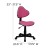 Flash Furniture BT-699-PINK-GG Pink Fabric Ergonomic Task Chair addl-1
