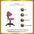 Flash Furniture BT-699-PINK-GG Pink Fabric Ergonomic Task Chair addl-2
