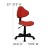 Flash Furniture BT-699-RED-GG Red Fabric Ergonomic Task Chair addl-1
