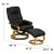 Flash Furniture BT-7615-BK-CURV-GG Contemporary Black Leather Recliner and Ottoman with Swiveling Maple Wood Base addl-1