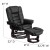 Flash Furniture BT-7818-BK-GG Contemporary Black Leather Recliner and Ottoman with Swiveling Mahogany Wood Base addl-1