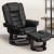 Flash Furniture BT-7818-BK-GG Contemporary Black Leather Recliner and Ottoman with Swiveling Mahogany Wood Base addl-2
