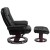 Flash Furniture BT-7818-BK-GG Contemporary Black Leather Recliner and Ottoman with Swiveling Mahogany Wood Base addl-7