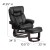 Flash Furniture BT-7821-BK-GG Contemporary Black Leather Recliner and Ottoman with Swiveling Mahogany Wood Base addl-1