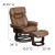 Flash Furniture BT-7821-PALIMINO-GG Contemporary Palimino Leather Recliner and Ottoman with Swiveling Mahogany Wood Base addl-1