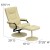 Flash Furniture BT-7862-CREAM-GG Contemporary Cream Leather Recliner and Ottoman with Leather Wrapped Base addl-1