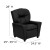 Flash Furniture BT-7950-KID-BK-LEA-GG Contemporary Black Leather Kids Recliner with Cup Holder addl-1