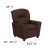 Flash Furniture BT-7950-KID-BRN-LEA-GG Contemporary Brown Leather Kids Recliner with Cup Holder addl-1