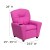 Flash Furniture BT-7950-KID-HOT-PINK-GG Contemporary Hot Pink Vinyl Kids Recliner with Cup Holder addl-1