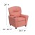 Flash Furniture BT-7950-KID-PINK-GG Contemporary Pink Vinyl Kids Recliner with Cup Holder addl-1