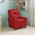Flash Furniture BT-7950-KID-RED-GG Contemporary Red Vinyl Kids Recliner with Cup Holder addl-2