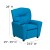 Flash Furniture BT-7950-KID-TURQ-GG Contemporary Turquoise Vinyl Kids Recliner with Cup Holder addl-1