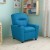 Flash Furniture BT-7950-KID-TURQ-GG Contemporary Turquoise Vinyl Kids Recliner with Cup Holder addl-2
