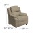 Flash Furniture BT-7985-KID-BGE-GG Deluxe Heavily Padded Contemporary Beige Vinyl Kids Recliner with Storage Arms addl-2