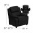 Flash Furniture BT-7985-KID-BK-LEA-GG Deluxe Heavily Padded Contemporary Black Leather Kids Recliner with Storage Arms addl-2
