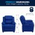 Flash Furniture BT-7985-KID-BLUE-GG Deluxe Heavily Padded Contemporary Blue Vinyl Kids Recliner with Storage Arms addl-1