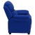 Flash Furniture BT-7985-KID-BLUE-GG Deluxe Heavily Padded Contemporary Blue Vinyl Kids Recliner with Storage Arms addl-7