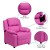 Flash Furniture BT-7985-KID-HOT-PINK-GG Deluxe Heavily Padded Contemporary Hot Pink Vinyl Kids Recliner with Storage Arms addl-11