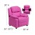 Flash Furniture BT-7985-KID-HOT-PINK-GG Deluxe Heavily Padded Contemporary Hot Pink Vinyl Kids Recliner with Storage Arms addl-2