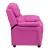 Flash Furniture BT-7985-KID-HOT-PINK-GG Deluxe Heavily Padded Contemporary Hot Pink Vinyl Kids Recliner with Storage Arms addl-7
