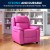 Flash Furniture BT-7985-KID-HOT-PINK-GG Deluxe Heavily Padded Contemporary Hot Pink Vinyl Kids Recliner with Storage Arms addl-8