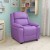 Flash Furniture BT-7985-KID-LAV-GG Deluxe Heavily Padded Contemporary Lavender Vinyl Kids Recliner with Storage Arms addl-2