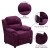 Flash Furniture BT-7985-KID-MIC-PUR-GG Deluxe Heavily Padded Contemporary Purple Microfiber Kids Recliner with Storage Arms addl-11