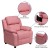 Flash Furniture BT-7985-KID-PINK-GG Deluxe Heavily Padded Contemporary Pink Vinyl Kids Recliner with Storage Arms addl-11
