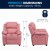 Flash Furniture BT-7985-KID-PINK-GG Deluxe Heavily Padded Contemporary Pink Vinyl Kids Recliner with Storage Arms addl-1