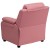 Flash Furniture BT-7985-KID-PINK-GG Deluxe Heavily Padded Contemporary Pink Vinyl Kids Recliner with Storage Arms addl-6