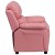 Flash Furniture BT-7985-KID-PINK-GG Deluxe Heavily Padded Contemporary Pink Vinyl Kids Recliner with Storage Arms addl-7