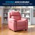 Flash Furniture BT-7985-KID-PINK-GG Deluxe Heavily Padded Contemporary Pink Vinyl Kids Recliner with Storage Arms addl-8
