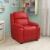 Flash Furniture BT-7985-KID-RED-GG Deluxe Heavily Padded Contemporary Red Vinyl Kids Recliner with Storage Arms addl-3