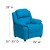 Flash Furniture BT-7985-KID-TURQ-GG Deluxe Heavily Padded Contemporary Turquoise Vinyl Kids Recliner with Storage Arms addl-2