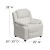Flash Furniture BT-7985-KID-WHITE-GG Deluxe Heavily Padded Contemporary White Vinyl Kids Recliner with Storage Arms addl-2