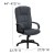 Flash Furniture BT-9022-BK-GG High Back Gray Executive Fabric Office Chair addl-1