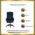 Flash Furniture BT-9022-BL-GG High Back Executive Fabric Office Chair, Navy addl-2