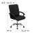Flash Furniture BT-9076-BK-GG Black Leather Mid Back Manager#39;s Chair addl-1