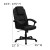 Flash Furniture BT-983-BK-GG High Back Executive Black Leather Swivel with Nylon Base addl-1