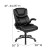 Flash Furniture BT-9896H-GG High Back Black Leather Executive Office Chair addl-1