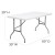 Flash Furniture DAD-YCZ-152-GG 30"W x 60"L Plastic Rectangular Folding Table Granite White addl-1