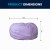 Flash Furniture DG-BEAN-LARGE-DOT-PUR-GG Oversized Lavender Dot Bean Bag Chair addl-1
