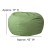 Flash Furniture DG-BEAN-LARGE-SOLID-GRN-GG Oversized Solid Green Bean Bag Chair addl-1