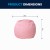 Flash Furniture DG-BEAN-SMALL-DOT-PK-GG Small Light Pink Dot Kids Bean Bag Chair addl-1