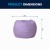 Flash Furniture DG-BEAN-SMALL-DOT-PUR-GG Small Lavender Dot Kids Bean Bag Chair addl-1