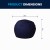 Flash Furniture DG-BEAN-SMALL-SOLID-BL-GG Small Solid Navy Blue Kids Bean Bag Chair addl-1