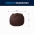 Flash Furniture DG-BEAN-SMALL-SOLID-BRN-GG Small Solid Brown Kids Bean Bag Chair addl-1