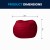 Flash Furniture DG-BEAN-SMALL-SOLID-RED-GG Small Solid Red Kids Bean Bag Chair addl-1